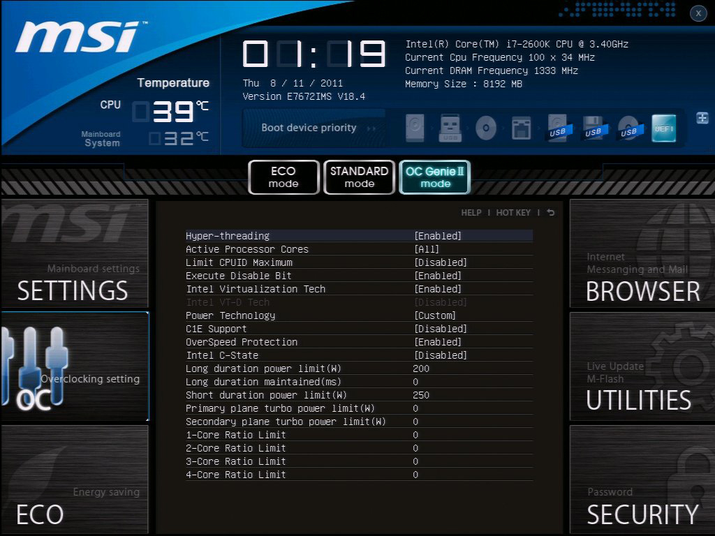 Closer Look The BIOS MSI Z68AGD80 (G3) Motherboard Review Page 3